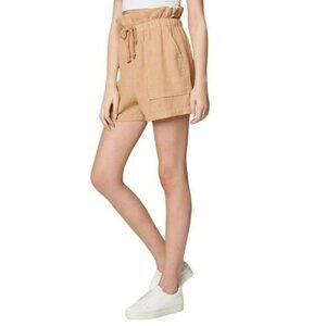 Blank NYC Tan Linen Paperbag Shorts Incense Size Large NWT
